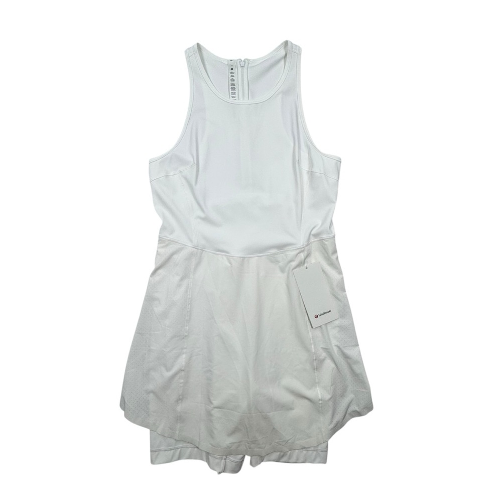 Lululemon Nulux Running Dress White SZ 12 NWT $138 Tennis Sleeveless - Picture 2 of 9